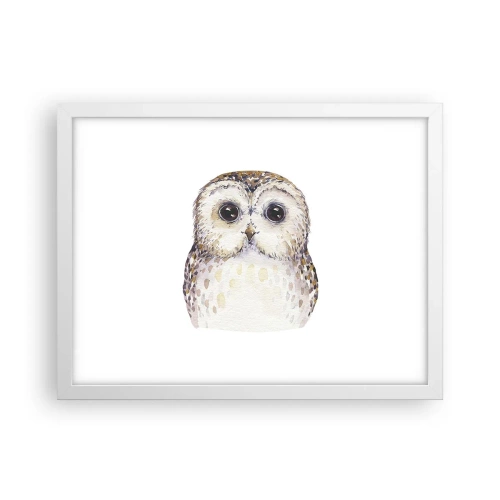 Póster en marco blanco - Mírame a los ojos - 40x30 cm