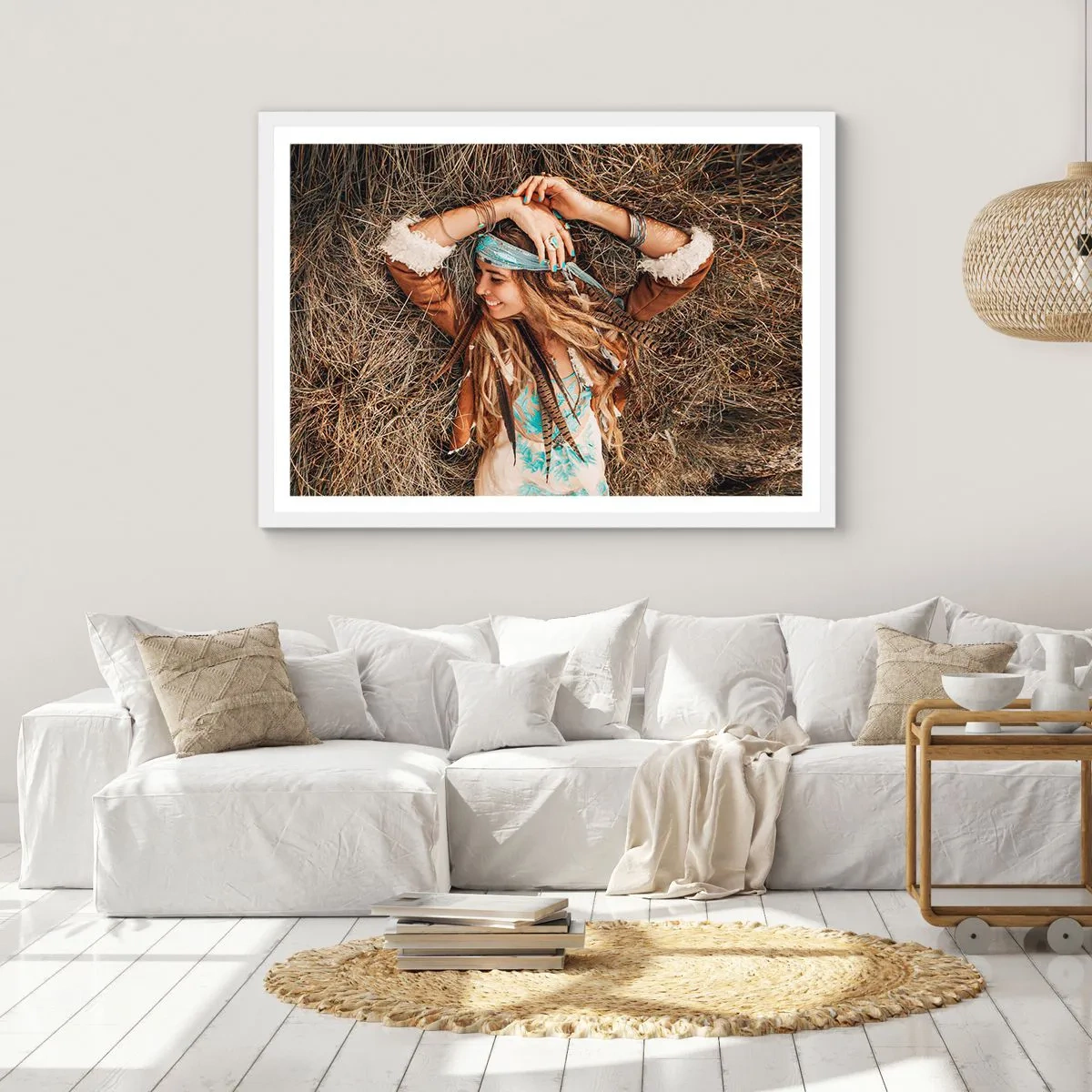 Póster en marco blanco - El verano del amor - 70x50 cm