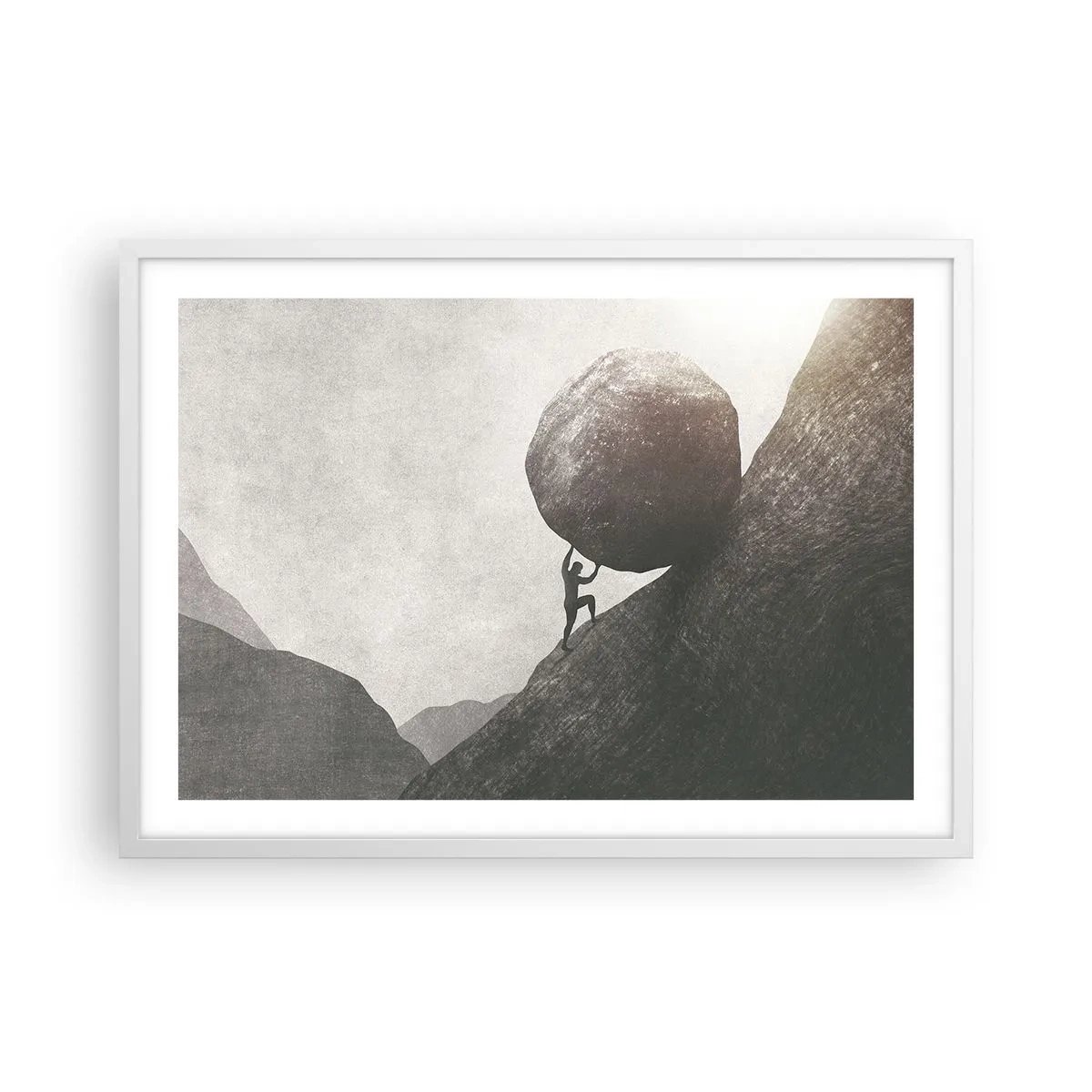 Póster en marco blanco - Creo, contra toda esperanza - 70x50 cm