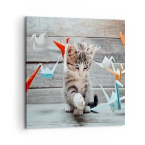 Cuadro sobre lienzo - Impresión de Imagen - La primera lección - 60x60 cm