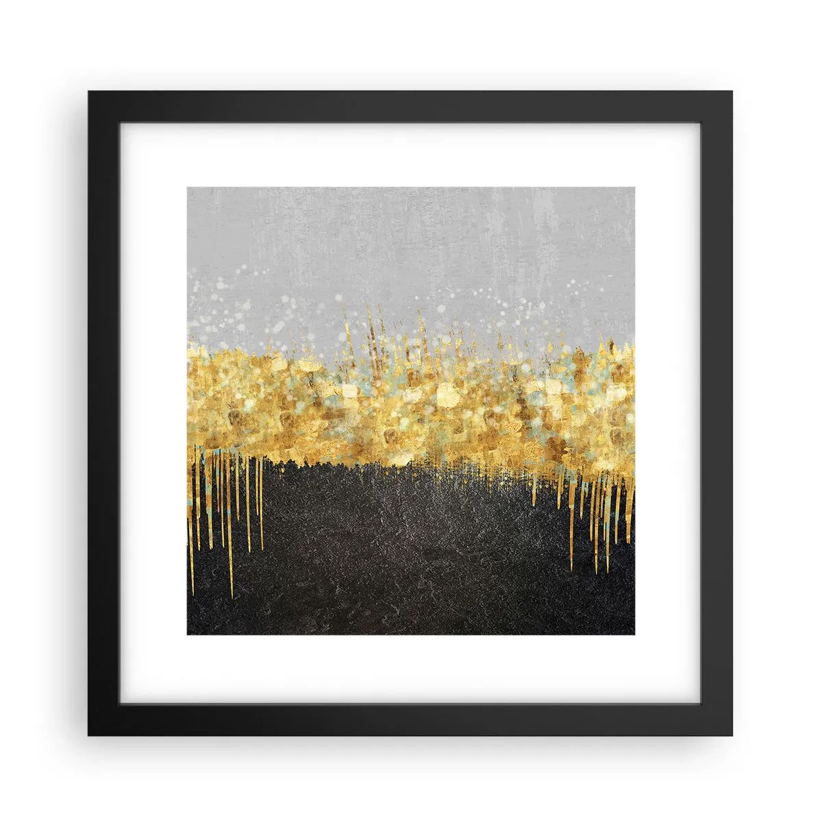 Póster en marco negro - Hacia arriba y hacia abajo - 30x30 cm