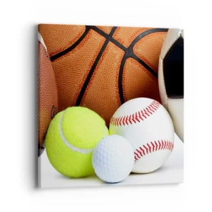 Cuadro sobre lienzo - Impresión de Imagen - Unidos por el deporte - 40x40 cm