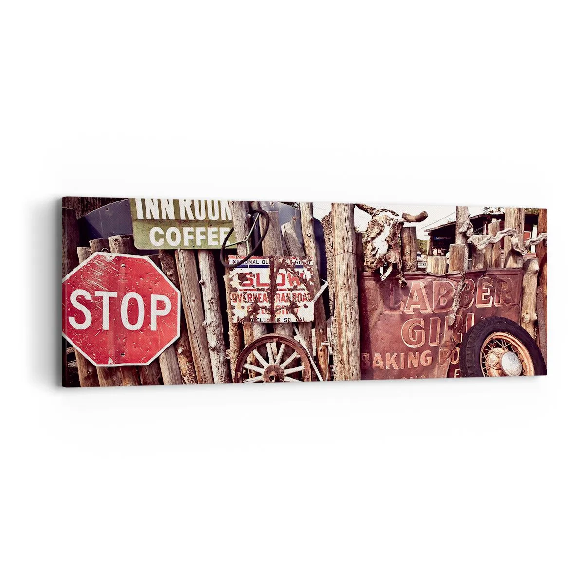 Cuadro sobre lienzo - Impresión de Imagen - Y el tiempo se detuvo - 90x30 cm