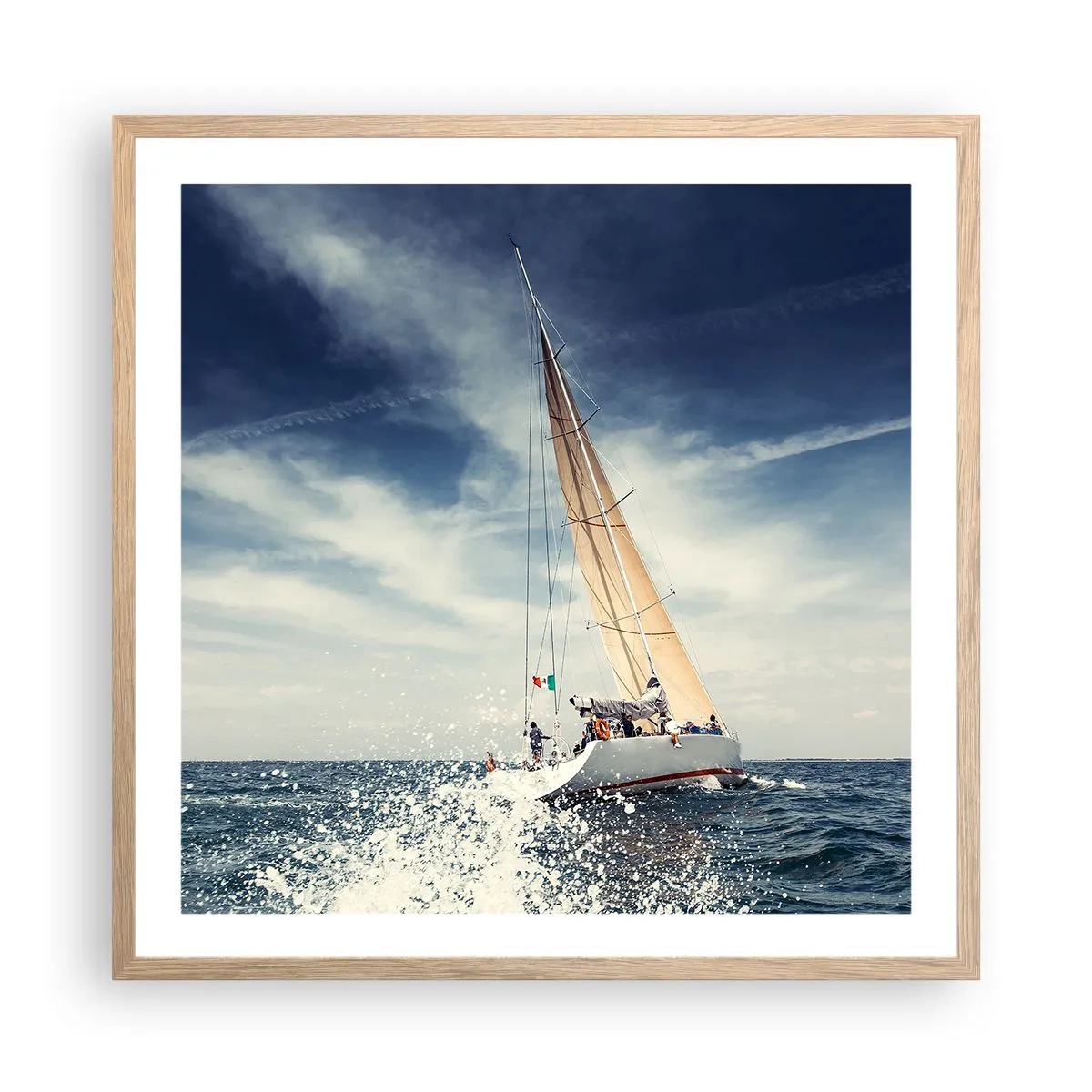 Póster en marco roble claro - ¡No nos alcanzarán! - 60x60 cm