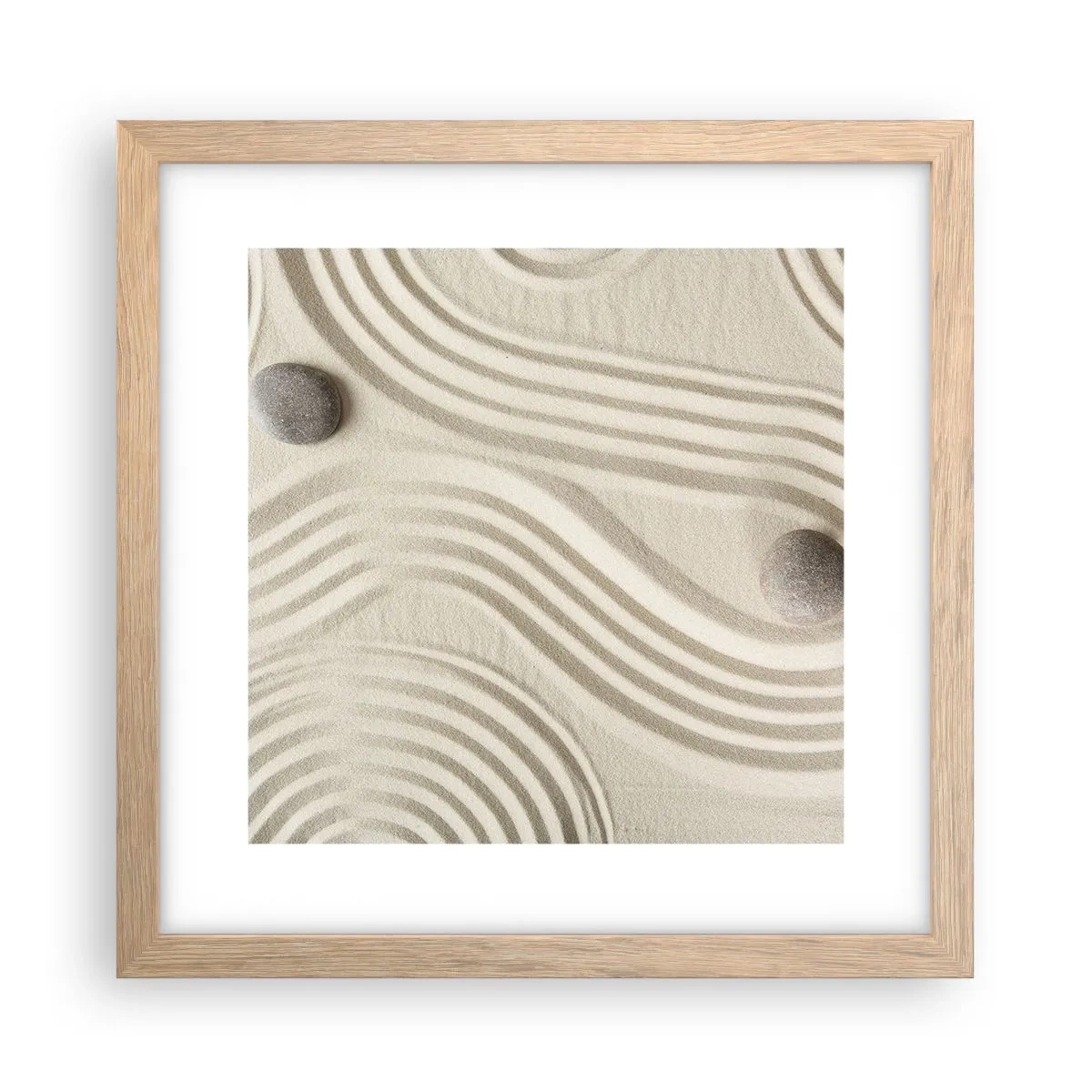 Póster en marco roble claro - Un toque de calidez - 30x30 cm