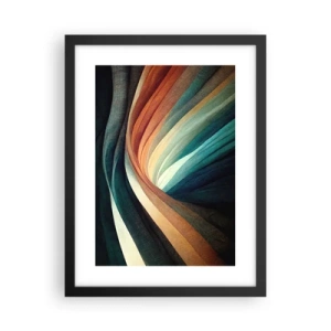 Póster en marco negro - Tejido de colores - 30x40 cm