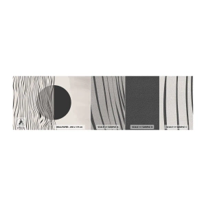 Muestra de fotomural Premium Canvas - Media composición - Abstracción, Pedazo, En blanco y negro - 100x30 cm