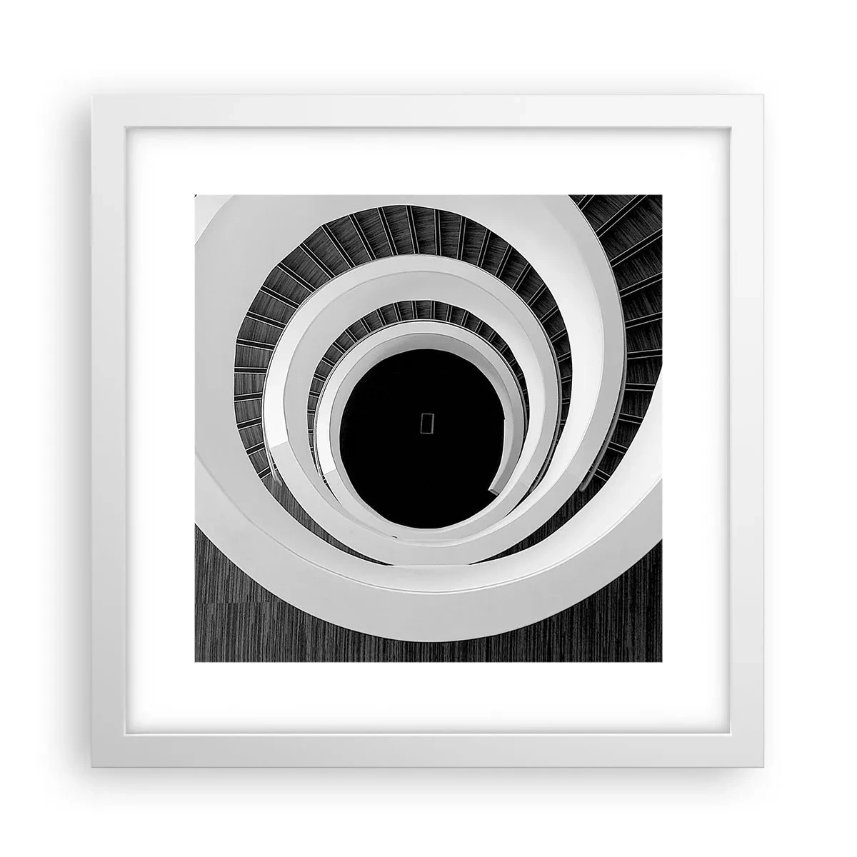 Póster en marco blanco - Hacia el origen - 30x30 cm