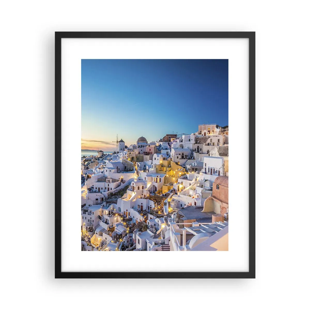 Póster en marco negro - La esencia de lo griego - 40x50 cm