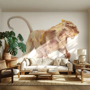 Fotomural Premium Canvas - Gracia salvaje - animales, León, Abstracción - 150x105 cm