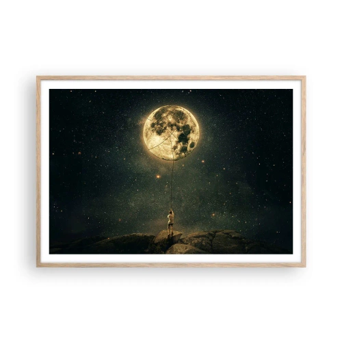 Póster en marco roble claro - El que robó la luna - 100x70 cm