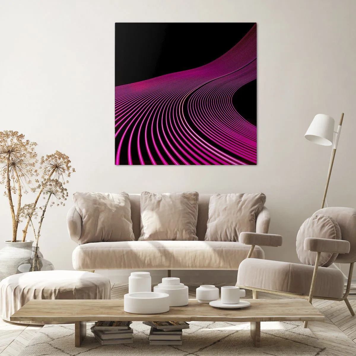 Cuadro sobre lienzo - Impresión de Imagen - Avenida de luz - 70x70 cm