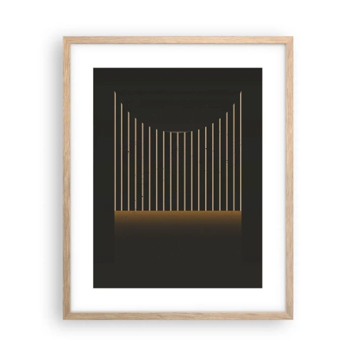 Póster en marco roble claro - Explorar la oscuridad - 40x50 cm