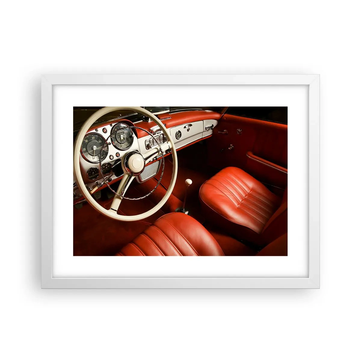 Póster en marco blanco - Lujo vintage - 40x30 cm