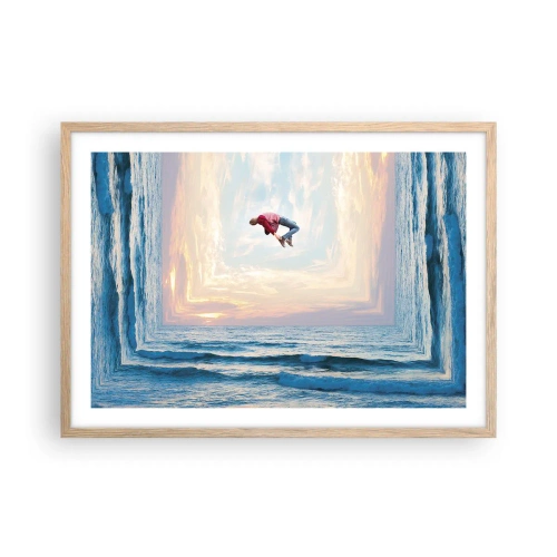 Póster en marco roble claro - A otra dimensión - 70x50 cm