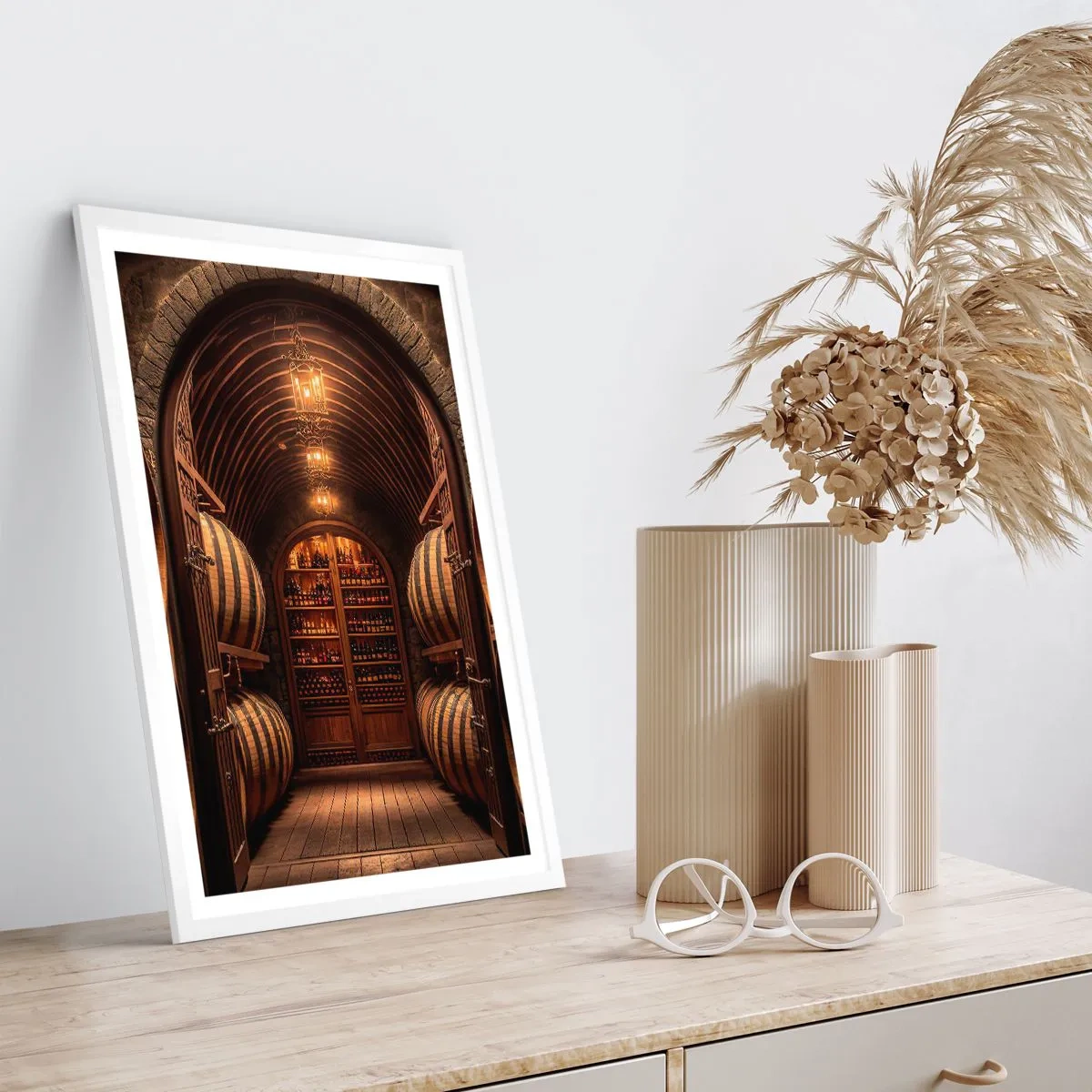 Póster en marco blanco - Sótano atmosférico - 50x70 cm