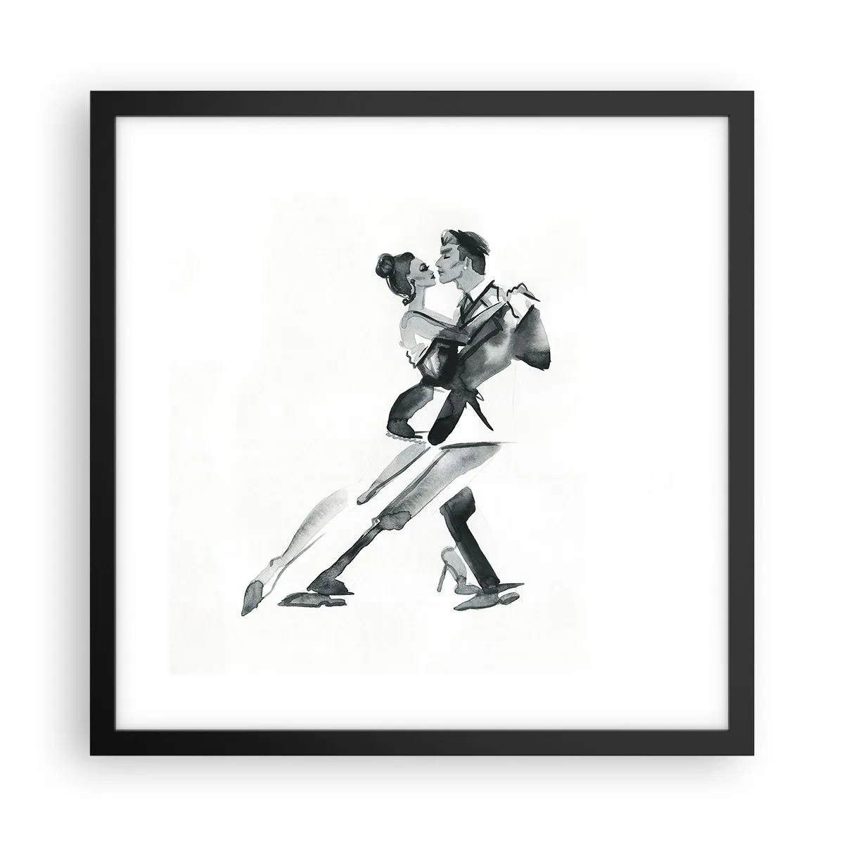 Póster en marco negro - Todos al son de la música - 40x40 cm