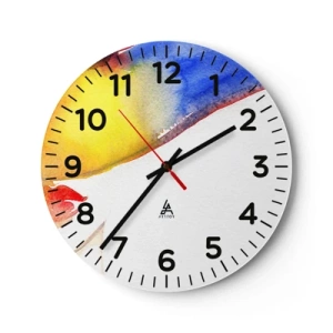 Reloj de pared - Reloj de vidrio - Retrato de una dama    - 40x40 cm