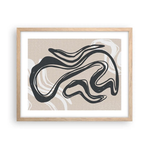 Póster en marco roble claro - Expresión multiplicada - 50x40 cm