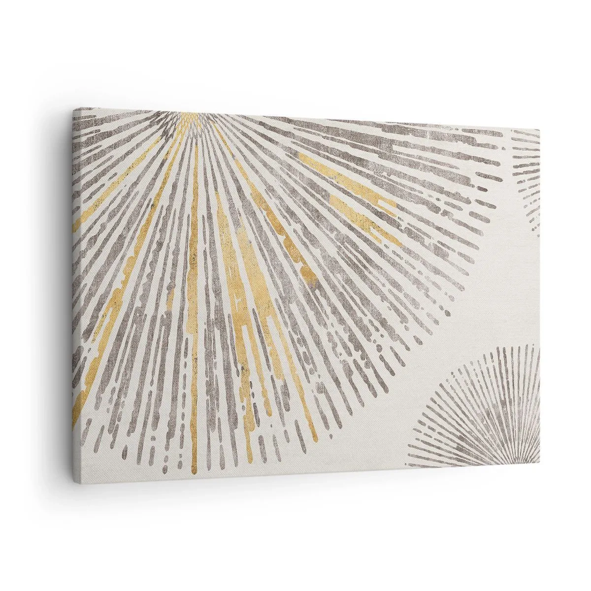 Cuadro sobre lienzo - Impresión de Imagen - Patrón abstracto en forma de rayo - 70x50cm - Belleza lineal - Decoración de pared moderna para salón y dormitorio ARTTOR