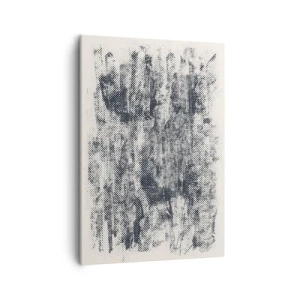 Cuadro sobre lienzo - Impresión de Imagen - Composición abstracta brumosa en tonos grises - 50x70cm - Composición brumosa - Decoración de pared moderna para salón y dormitorio ARTTOR
