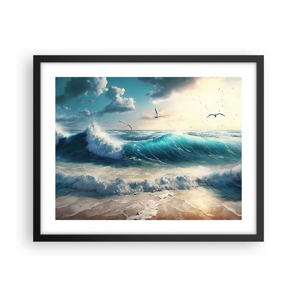 Póster en marco negro - La brisa solo para ti - 50x40 cm