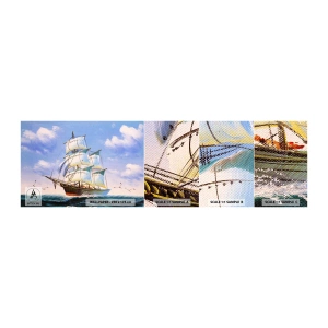 Muestra de fotomural autoadhesivo Deluxe Sticker - Orgulloso con el viento - Náutico, Velero, Océano - 100x30 cm