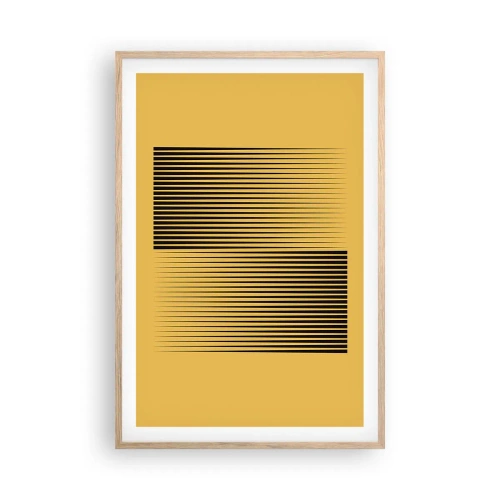 Póster en marco roble claro - Cuadrado de opuestos - 61x91 cm