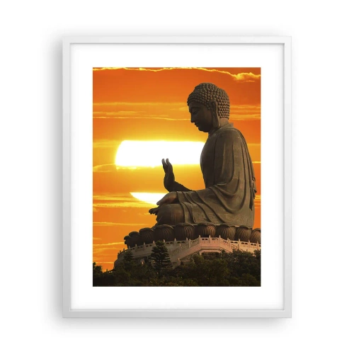 Póster en marco blanco - Sin miedo al mundo - 40x50 cm