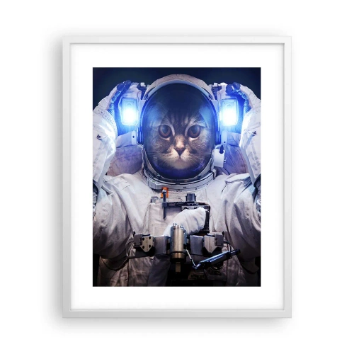 Póster en marco blanco - Houston, tienes un problema. - 40x50 cm