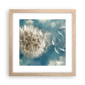 Póster en marco roble claro - El aliento de un ángel - 30x30 cm