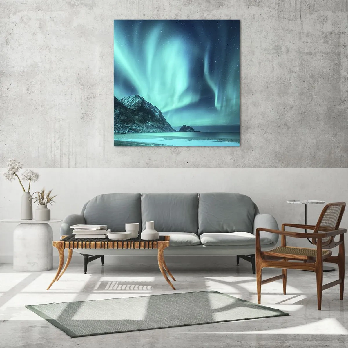 Cuadro sobre vidrio - Impresiones sobre Vidrio - Maravillas del norte - 70x70 cm