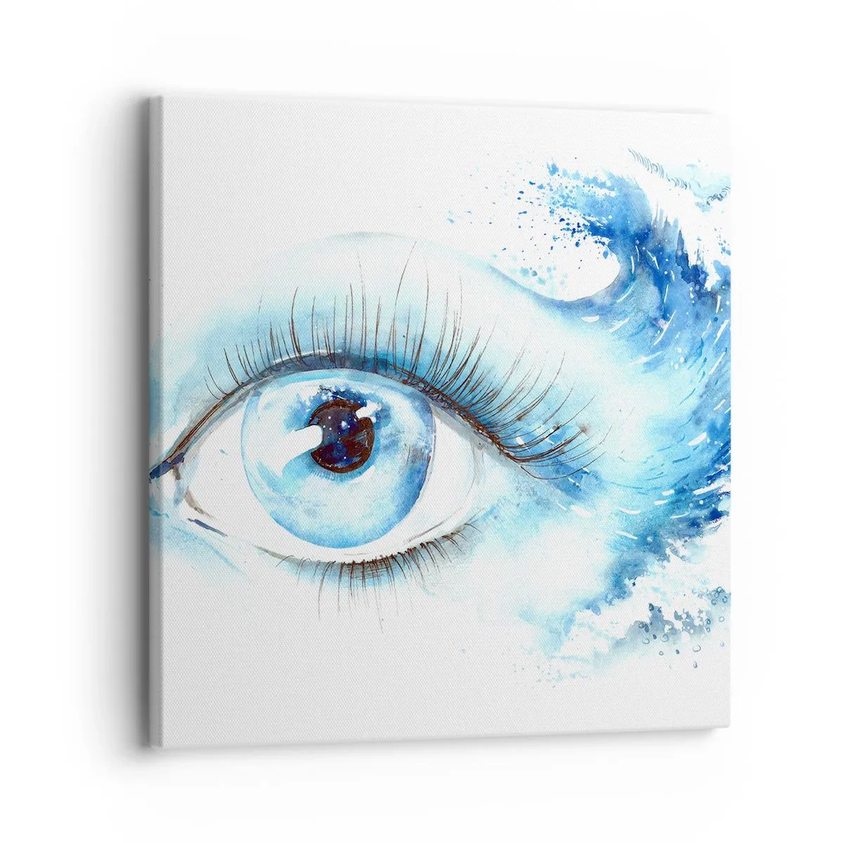 Cuadro sobre lienzo - Impresión de Imagen - Sumérgete en el azul de tu mirada - 30x30 cm