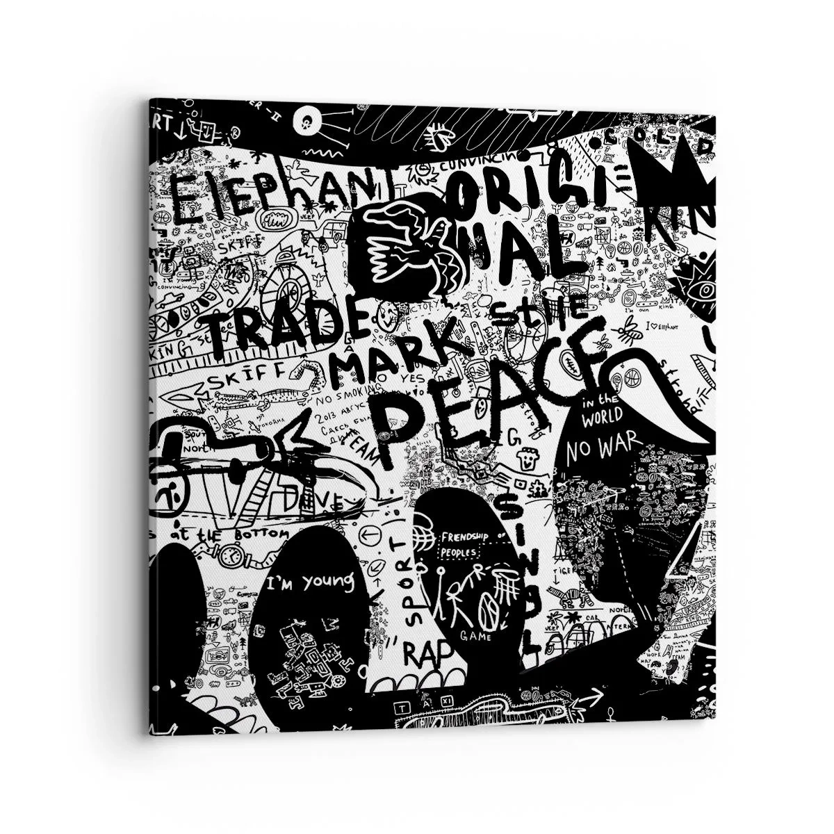 Cuadro sobre lienzo - Impresión de Imagen - El rico mundo de la calle - 70x70 cm