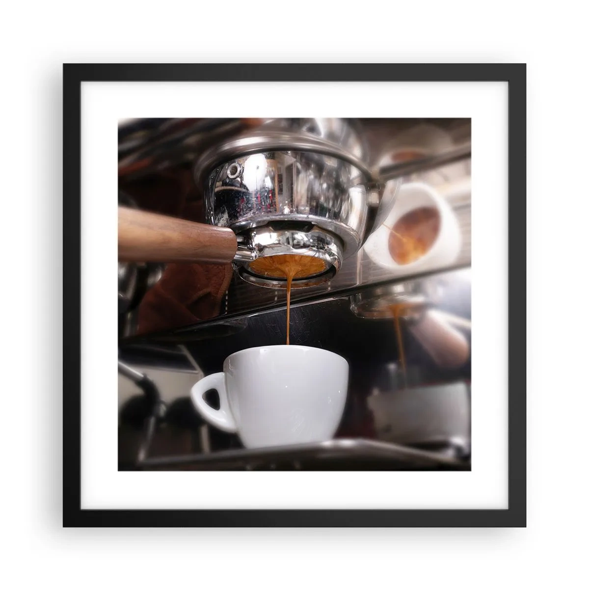 Póster en marco negro - El mejor momento del día - 40x40 cm