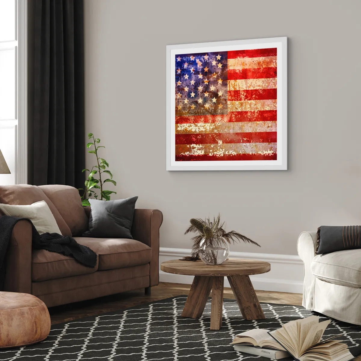 Póster en marco blanco - La gloria no pasa - 50x50 cm