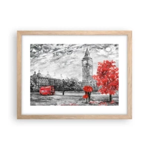 Póster en marco roble claro - Un día emocionante - 40x30 cm