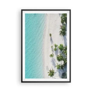 Póster en marco negro - Vacaciones en el paraíso - 61x91 cm