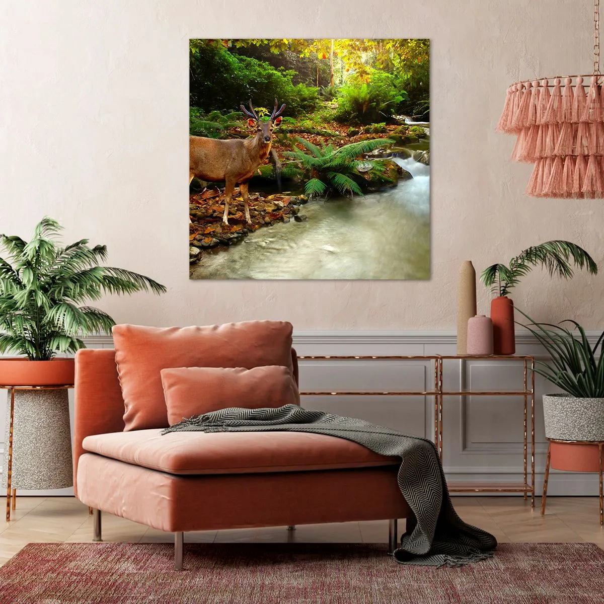 Cuadro sobre lienzo - Impresión de Imagen - Bienvenido a mi mundo - 40x40 cm