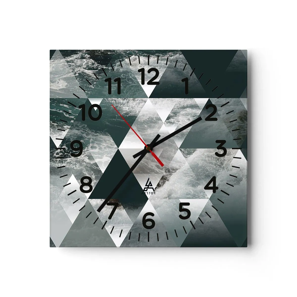 Reloj de pared - Reloj de vidrio - Una perspectiva de cristal - 30x30 cm