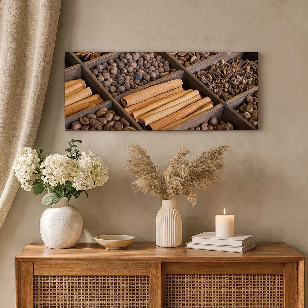 Cuadro sobre lienzo - Impresión de Imagen - Un tesoro de aromas - 100x40 cm