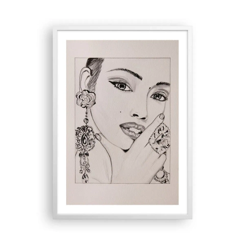 Póster en marco blanco - La joya más bella - 50x70 cm