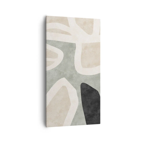 Cuadro sobre lienzo - Impresión de Imagen - Composición con un toque negro - 55x100 cm