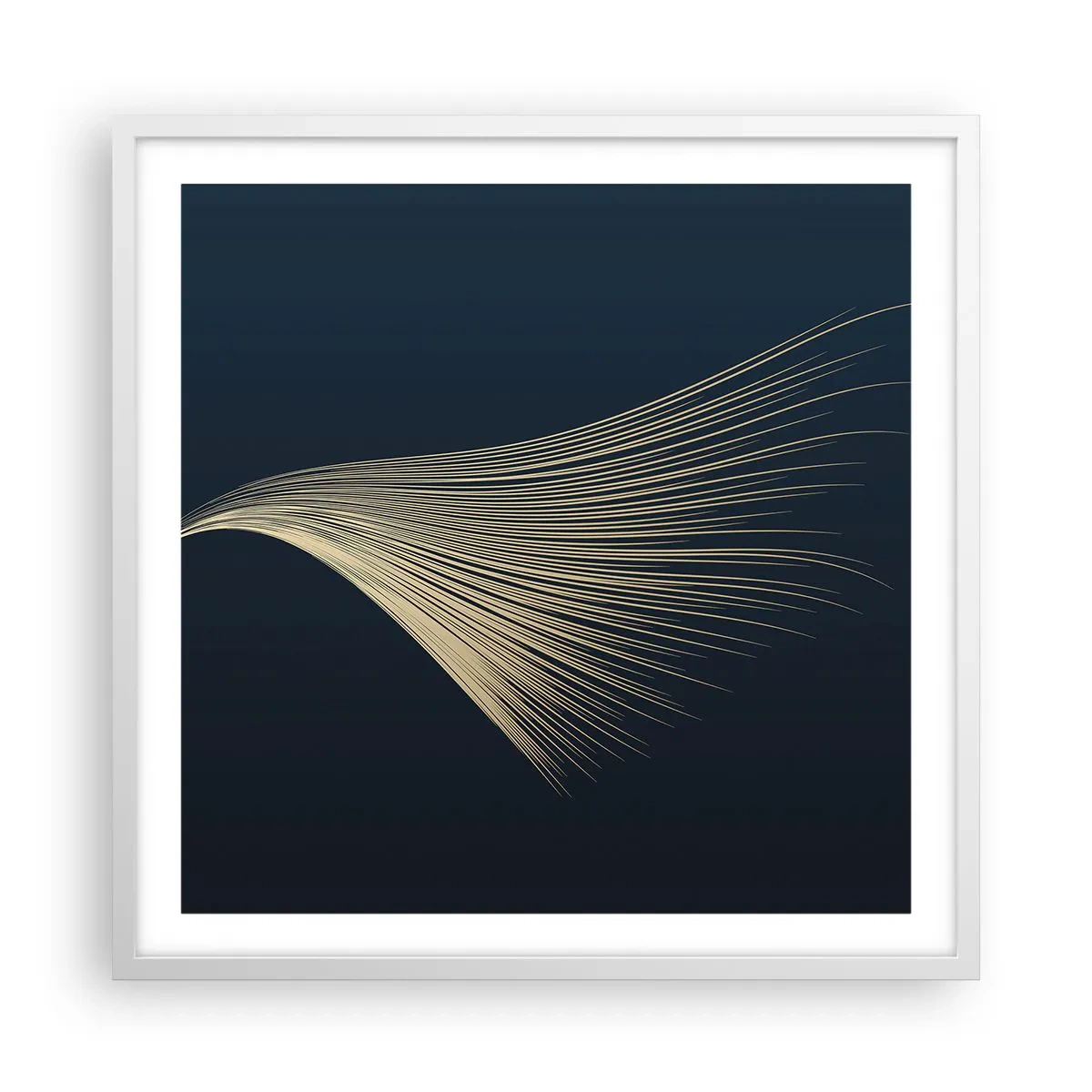 Póster en marco blanco - Como el cabello de un ángel - 60x60 cm