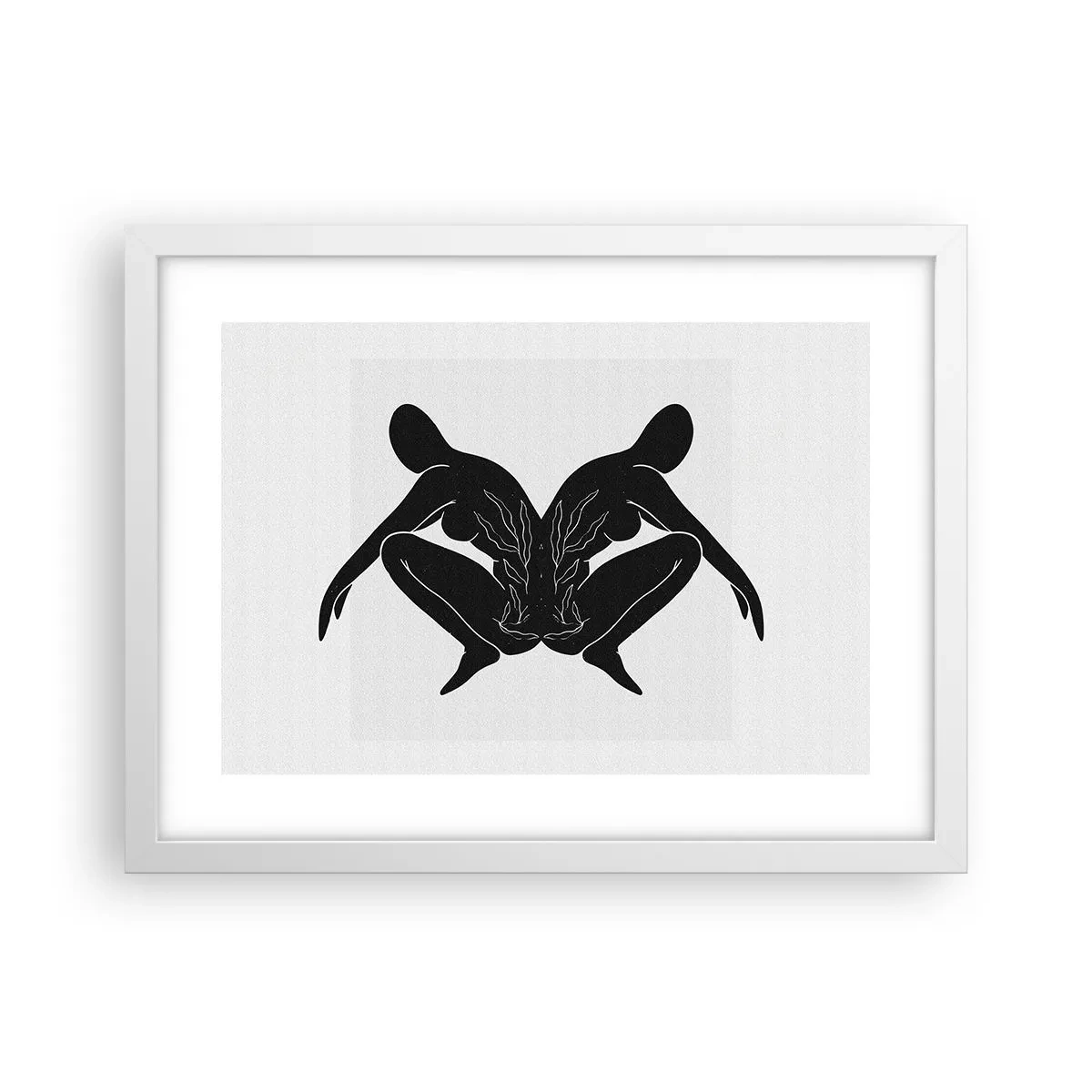 Póster en marco blanco - Un alma compartida - 40x30 cm