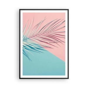 Póster en marco negro - Impresión tropical - 70x100 cm