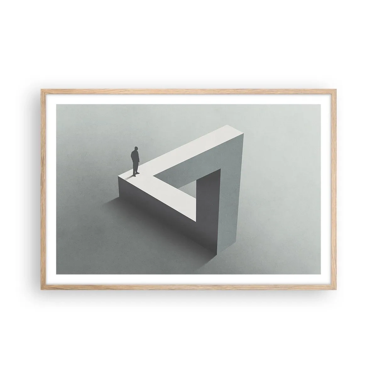 Póster en marco roble claro - Y, sin embargo, es posible - 91x61 cm