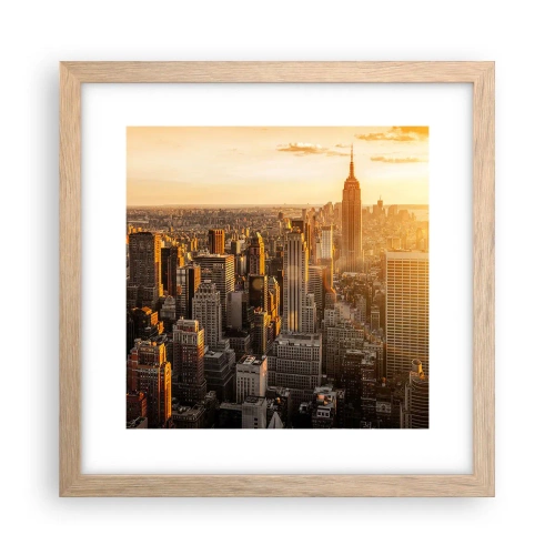 Póster en marco roble claro - Creciendo al sol - 30x30 cm