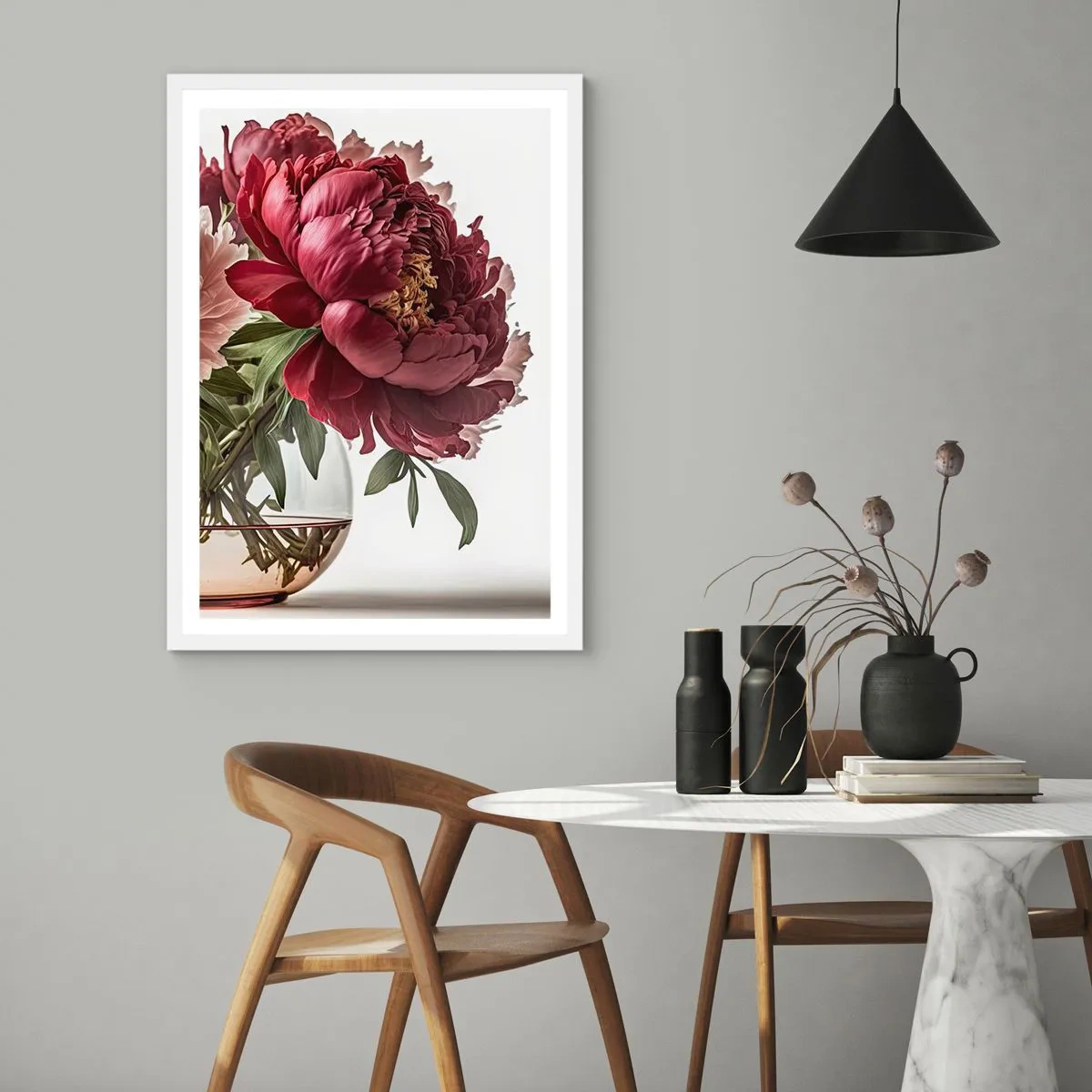 Póster en marco blanco - En plena floración de la belleza - 40x50 cm