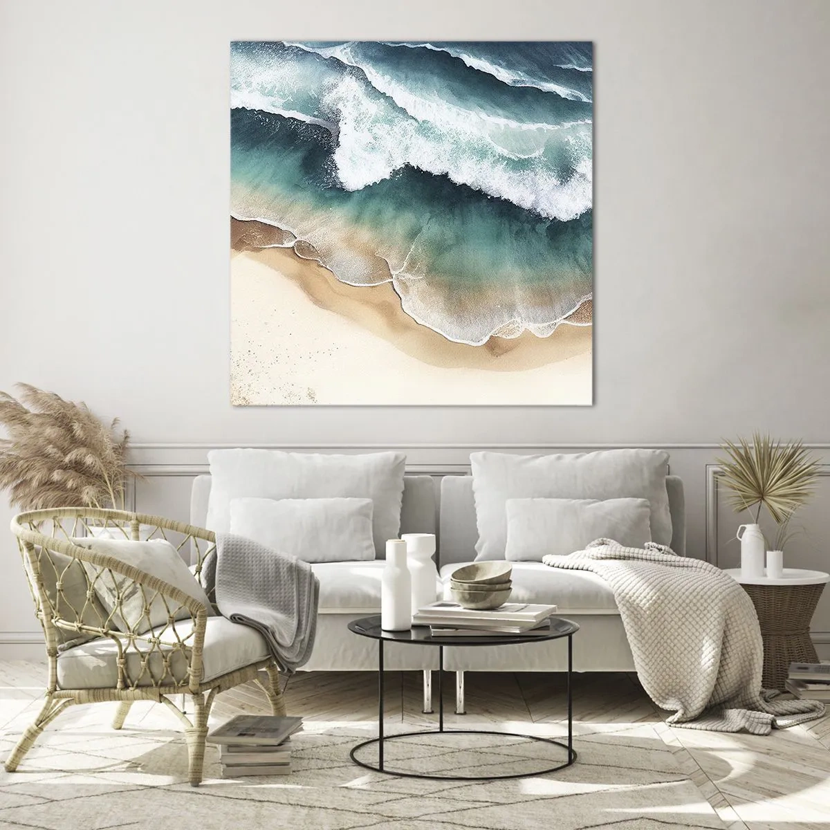 Cuadro sobre vidrio - Impresiones sobre Vidrio - Un encuentro eterno - 60x60 cm